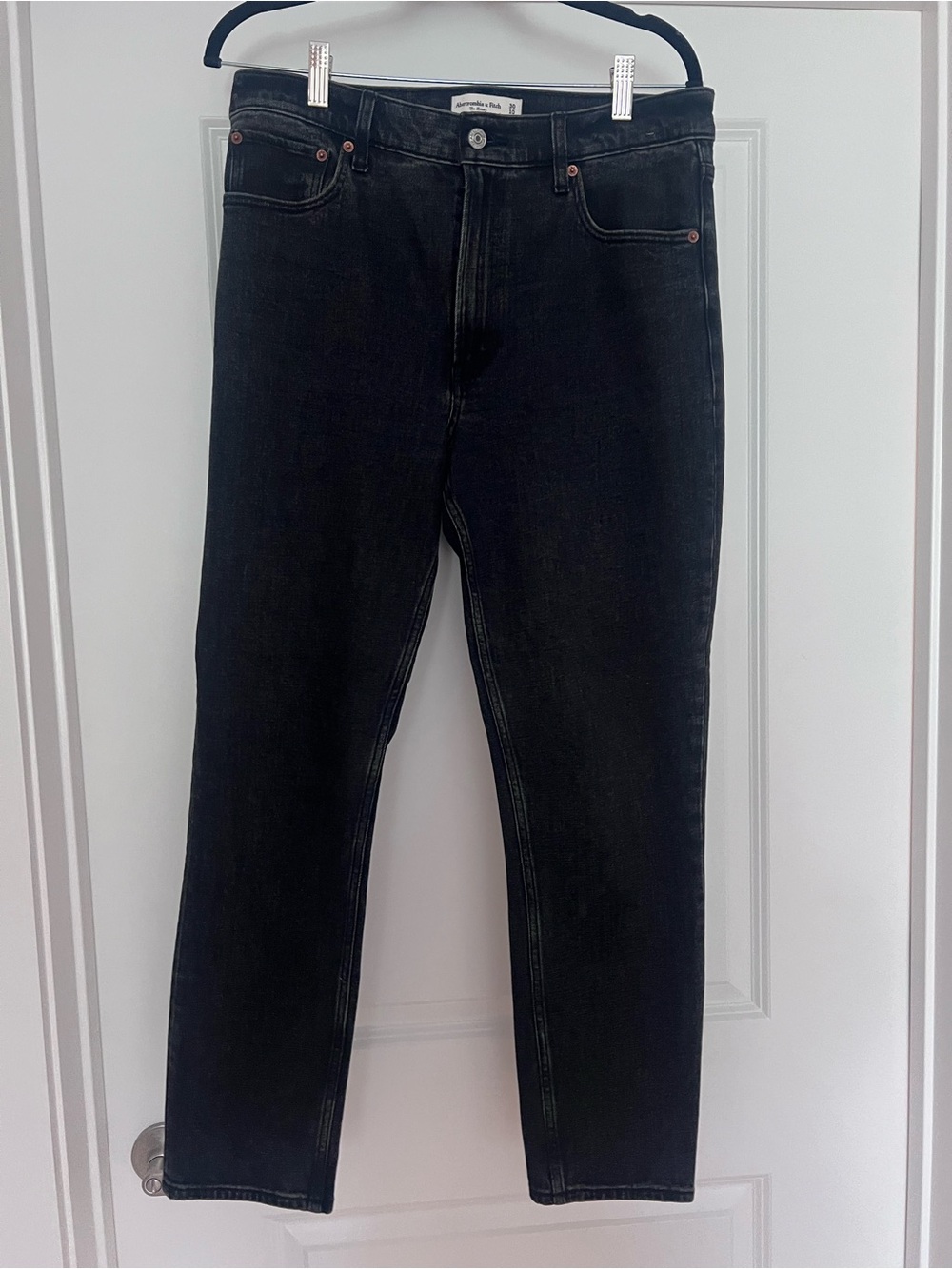 Abercrombie & Fitch Women’s Slim Straight Dark Black Jeans